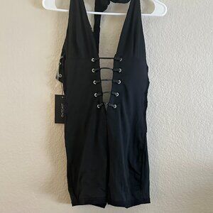 SAWYER PLAYSUIT BLACK